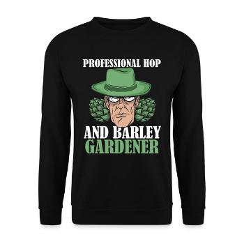 Hobby jardinier jardin bière de jardin - Sweat-shirt Unisexe - noir - Devant - Alina (178cm) & Michal (187cm)