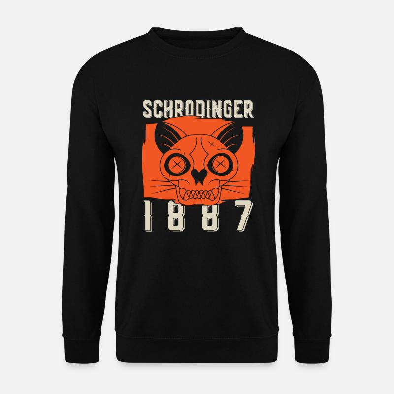 Physik Phyiker Katze Quantenphysik - Unisex Pullover - Schwarz