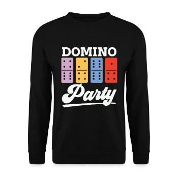 Dominoes Domino Party Loves Board Game Gambling - Unisex Sweatshirt - black - Front - Alina (178cm) & Michal (187cm)