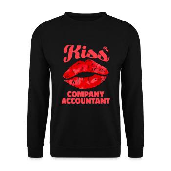Comptable Conseiller fiscal Lèvres - Sweat-shirt Unisexe - noir - Devant - Alina (178cm) & Michal (187cm)
