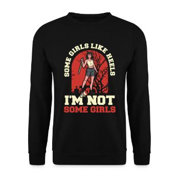 Zombie Halloween Girl - Unisex Sweatshirt - black - Front - Alina (178cm) & Michal (187cm)