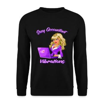 Accountant Tax Advisor Vibrations - Unisex Sweatshirt - black - Front - Alina (178cm) & Michal (187cm)