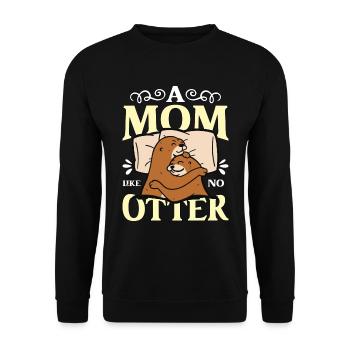 Loutre Une maman comme pas de loutre Éleveur de bien-être animal - Sweat-shirt Unisexe - noir - Devant - Alina (178cm) & Michal (187cm)