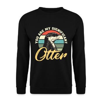 Otter You Are My Significant Otter Animal Breeder - Unisex Sweatshirt - black - Front - Alina (178cm) & Michal (187cm)