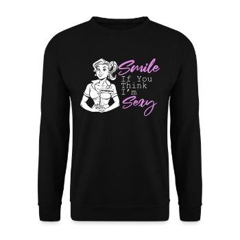 Buchhalter Steuerberater Humor Sexy Buchhalterin - Unisex Pullover - Schwarz - Vorne - Alina (178cm) & Michal (187cm)