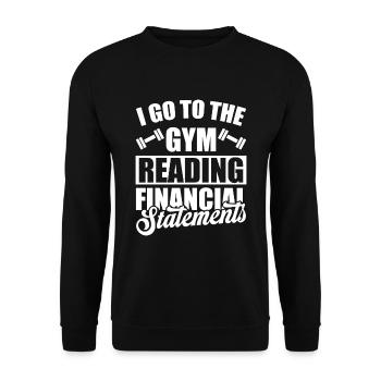 Comptable Conseiller fiscal Gymnase - Sweat-shirt Unisexe - noir - Devant - Alina (178cm) & Michal (187cm)