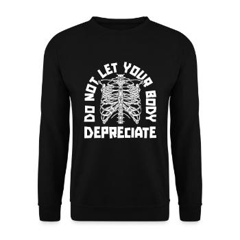 Accountant Tax Advisor Lustig - Unisex Sweatshirt - black - Front - Alina (178cm) & Michal (187cm)