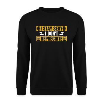 Buchhalter Steuerberater Humor Sexy Buchhalterin - Unisex Pullover - Schwarz - Vorne - Alina (178cm) & Michal (187cm)