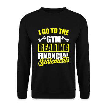 Comptable Conseiller fiscal Gymnase - Sweat-shirt Unisexe - noir - Devant - Alina (178cm) & Michal (187cm)
