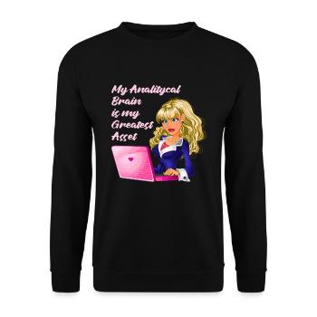 Comptable Conseiller fiscal Witzig - Sweat-shirt Unisexe - noir - Devant - Alina (178cm) & Michal (187cm)