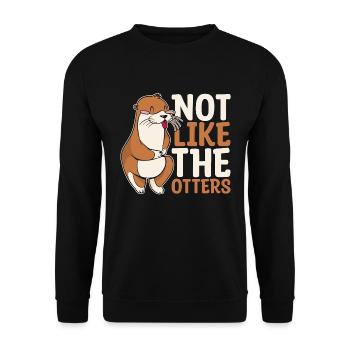 Otter Not Like The Otters Animal Lovers Breeder - Unisex Sweatshirt - black - Front - Alina (178cm) & Michal (187cm)