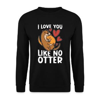 Loutre je t’aime comme aucun éleveur d’animaux de loutre - Sweat-shirt Unisexe - noir - Devant - Alina (178cm) & Michal (187cm)