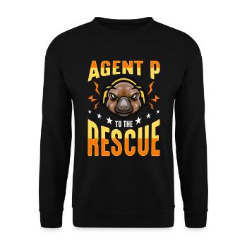 L’ornithorynque Agent P à la rescousse de la faune australienne - Sweat-shirt Unisexe - noir - Devant - Alina (178cm) & Michal (187cm)