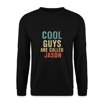 Les mecs cool s’appellent Jason - Sweat-shirt Unisexe - noir - Devant - Alina (178cm) & Michal (187cm)