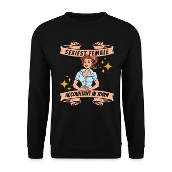 Comptable Conseiller fiscal Lustig - Sweat-shirt Unisexe - noir - Devant - Alina (178cm) & Michal (187cm)