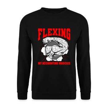 Accountant Tax Advisor Muscle - Unisex Sweatshirt - black - Front - Alina (178cm) & Michal (187cm)