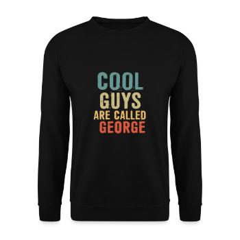 Les mecs cool s’appellent George - Sweat-shirt Unisexe - noir - Devant - Alina (178cm) & Michal (187cm)