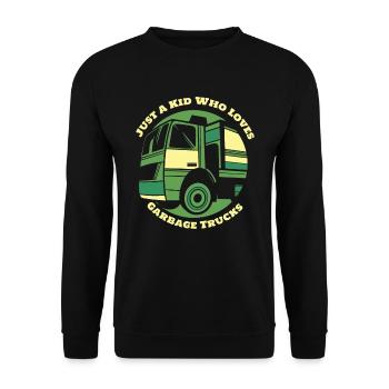 Camionneur Camionneur Camionneur Camionneur Camion à ordures - Sweat-shirt Unisexe - noir - Devant - Alina (178cm) & Michal (187cm)