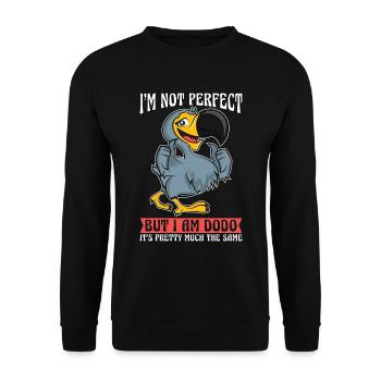 Dodo Bird I'm Not Perfect But I Am Bird Watcher - Unisex Sweatshirt - black - Front - Alina (178cm) & Michal (187cm)