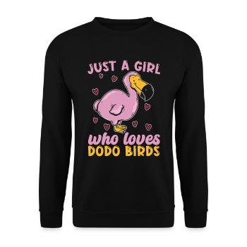 Dodo Bird Just A Girl Who Loves Flightless Birds - Unisex Sweatshirt - black - Front - Alina (178cm) & Michal (187cm)