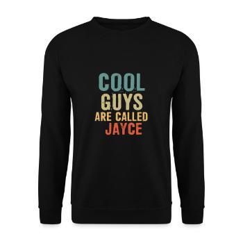 Les mecs cool s’appellent jayce - Sweat-shirt Unisexe - noir - Devant - Alina (178cm) & Michal (187cm)