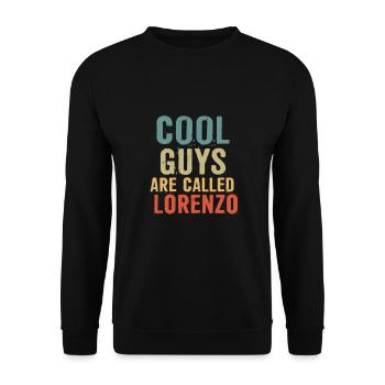 Les mecs cool s’appellent lorenzo - Sweat-shirt Unisexe - noir - Devant - Alina (178cm) & Michal (187cm)