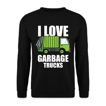 Truck Driver Trucker Truck Driver Love - Unisex Sweatshirt - black - Front - Alina (178cm) & Michal (187cm)