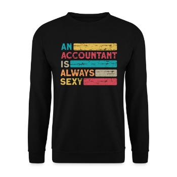 Comptable Conseiller fiscal Sexy Comptable - Sweat-shirt Unisexe - noir - Devant - Alina (178cm) & Michal (187cm)