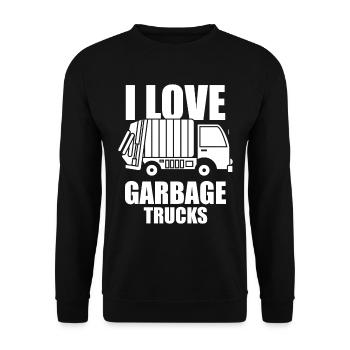 Truck Driver Trucker Truck Driver Love - Unisex Sweatshirt - black - Front - Alina (178cm) & Michal (187cm)