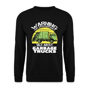 Truck Driver Trucker Truck Driver Funny - Unisex Sweatshirt - black - Front - Alina (178cm) & Michal (187cm)