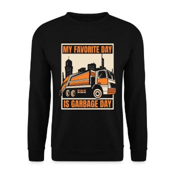 Chauffeur de camion Camionneur Chauffeur de camion Favori - Sweat-shirt Unisexe - noir - Devant - Alina (178cm) & Michal (187cm)