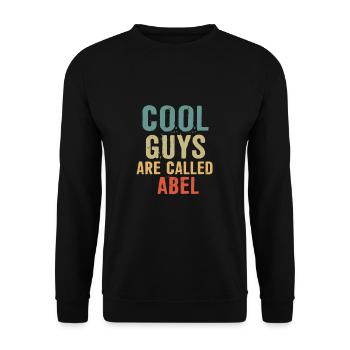 Cool guys are called abel - Unisex Pullover - Schwarz - Vorne - Alina (178cm) & Michal (187cm)