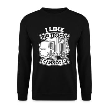Truck Driver Trucker Truck Driver Funny - Unisex Sweatshirt - black - Front - Alina (178cm) & Michal (187cm)