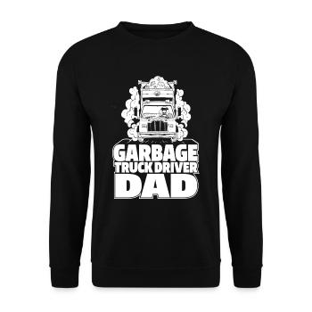 Lkw Fahrer Trucker Lastwagenfahrer Papa - Unisex Pullover - Schwarz - Vorne - Alina (178cm) & Michal (187cm)