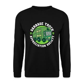Lkw Fahrer Trucker Lastwagenfahrer Gesellschaft - Unisex Pullover - Schwarz - Vorne - Alina (178cm) & Michal (187cm)