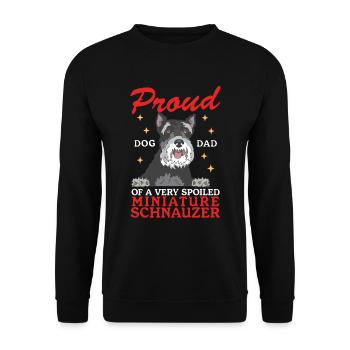Miniature Schnauzer Dad Schnauzer Dogs Gift - Unisex Sweatshirt - black - Front - Alina (178cm) & Michal (187cm)
