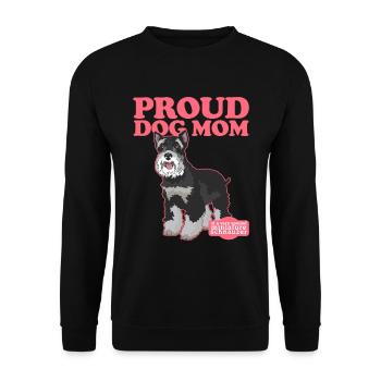 Maman Schnauzer miniature | Schnauzer Dog Mom Cadeau - Sweat-shirt Unisexe - noir - Devant - Alina (178cm) & Michal (187cm)