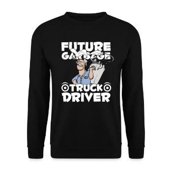 Truck Driver Trucker Truck Driver Future - Unisex Sweatshirt - black - Front - Alina (178cm) & Michal (187cm)