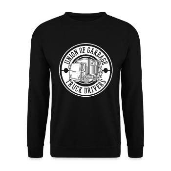 Camionneur Camionneur Camionneur Camionneur Camion à ordures - Sweat-shirt Unisexe - noir - Devant - Alina (178cm) & Michal (187cm)