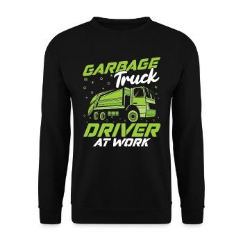 Truck Driver Trucker Truck Driver Funny - Unisex Sweatshirt - black - Front - Alina (178cm) & Michal (187cm)