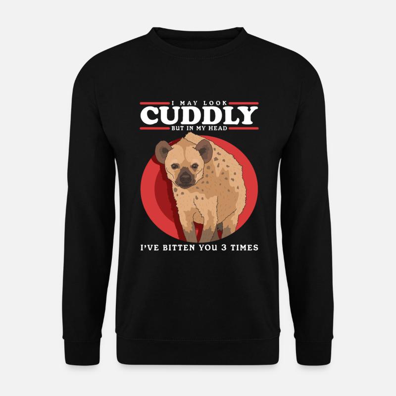 Hyäne Hyänen Tüpfelhyäne Geschenk - Unisex Pullover - Schwarz