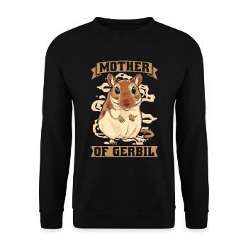Gerbil Mother Of Gerbil Racing Rat Rodent Animals - Unisex Sweatshirt - black - Front - Alina (178cm) & Michal (187cm)