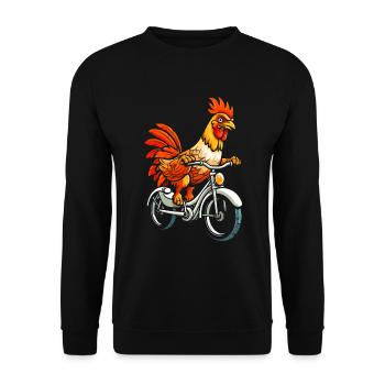 Poule de poulet mignonne - Sweat-shirt Unisexe - noir - Devant - Alina (178cm) & Michal (187cm)