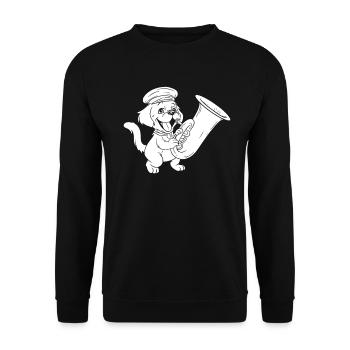 Fanfare procession tuba - Unisex Sweatshirt - black - Front - Alina (178cm) & Michal (187cm)