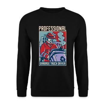 Truck Driver Trucker Truck Driver Professional - Unisex Sweatshirt - black - Front - Alina (178cm) & Michal (187cm)