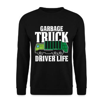 Truck Driver Trucker Truck Driver Funny - Unisex Sweatshirt - black - Front - Alina (178cm) & Michal (187cm)