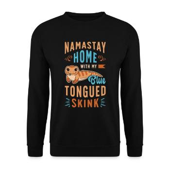 Skinks Namastay Home With My Exotic Animals Lover - Unisex Pullover - Schwarz - Vorne - Alina (178cm) & Michal (187cm)