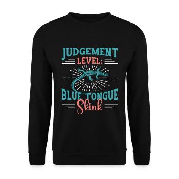 Skinks Judgment Level Blue Tongue Reptile Owner - Unisex Sweatshirt - black - Front - Alina (178cm) & Michal (187cm)