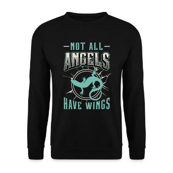 Scinques Tous les anges n’ont pas d’ailes Animaux exotiques - Sweat-shirt Unisexe - noir - Devant - Alina (178cm) & Michal (187cm)