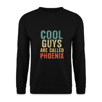 Cool guys are called Phoenix - Unisex Sweatshirt - black - Front - Alina (178cm) & Michal (187cm)